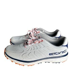Etonic Difference Spikeless Men's Golf Shoes White Navy Orange Size 8